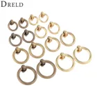 DRELD 2 шт. винтажная латунная шкатулка для ювелирных изделий, искусственная фурнитура, Античный ящик, дверь шкафа, кухонная ручка с выдвижной ручкой 20253035 мм