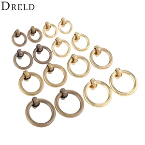 DRELD 2 шт. винтажная латунная шкатулка для ювелирных изделий, искусственная фурнитура, Античный ящик, дверь шкафа, кухонная ручка с выдвижной ручкой 20253035 мм