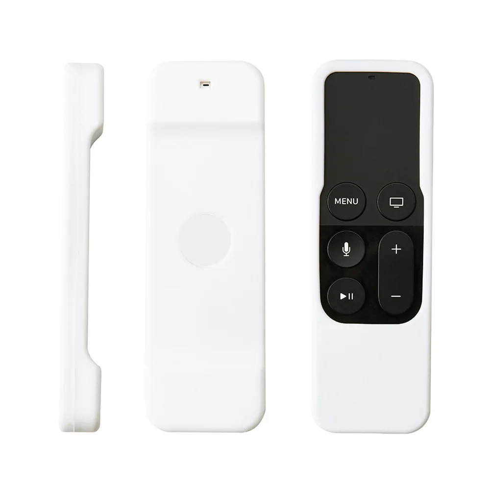 Дистанционный силиконовый чехол противоударный подходит для Apple Tv 4-го поколения 1 подсветка для ПК вес Противоскользящий против пыли моющийся 6 цветов - Цвет: Белый