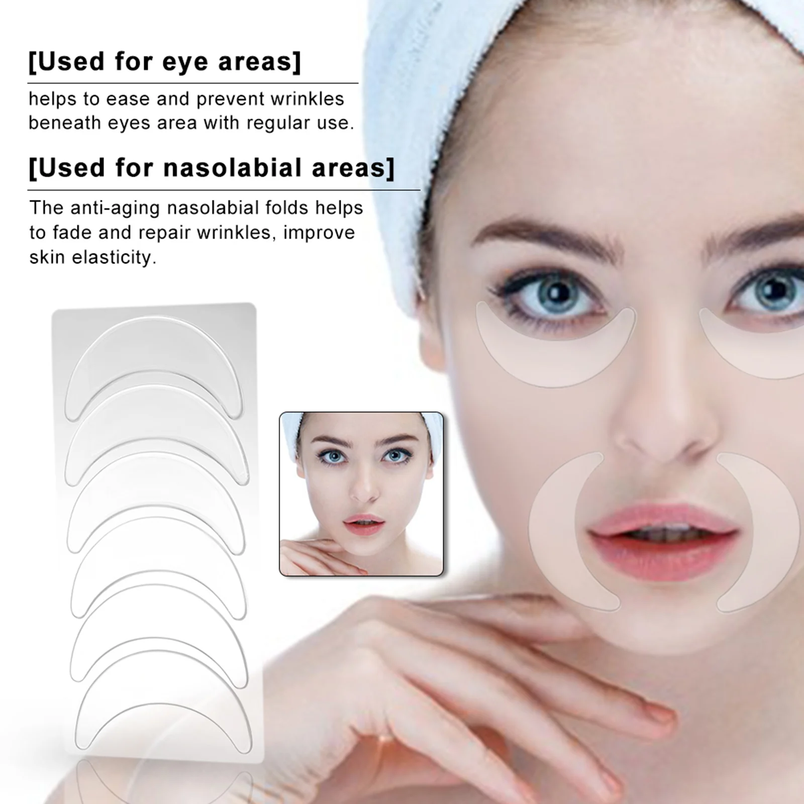 Многоразовые силиконовые морщин снятие Наклейка Уход за кожей лица для
