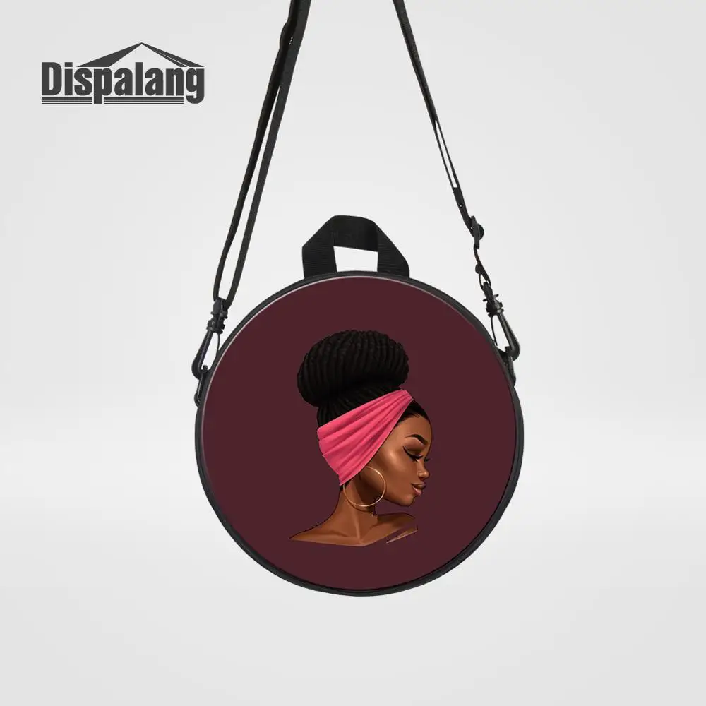 Круглый мини рюкзак Dispalang сумка мессенджер с Африканской девушкой школьная