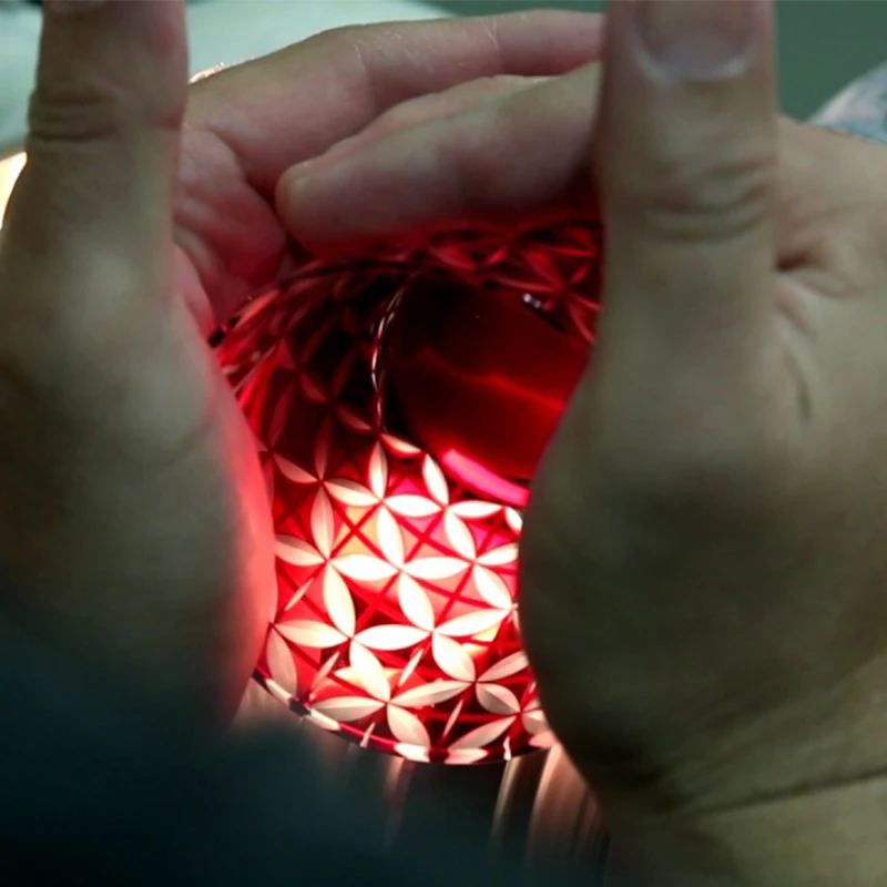 CHAMVIN Limited Edo Kiriko японское стекло Ayaka резной цветочный стакан чистый ручной работы