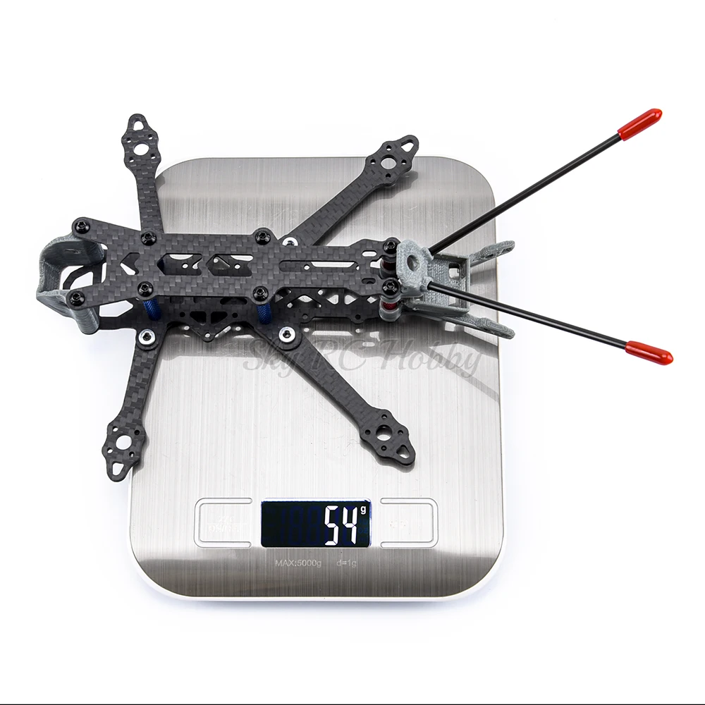 Kit de cuadro de 3 pulgadas, 150mm/4 pulgadas, 175mm, tablero de fibra de carbono ligero X tipo 3K, Dron FPV, cuadric&oacute;ptero con impresi&oacute;n 3D-5