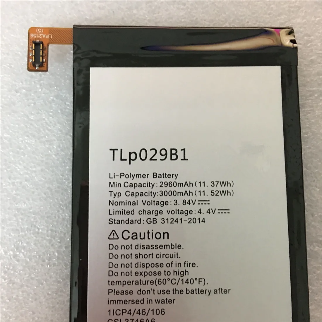 

Original 1pcs Phone Replacement Battery For Alcatel Touch Pop 4S 5095 5095B 5095I 5095K 5095L onetouch TLP029B1 / TLP029B2