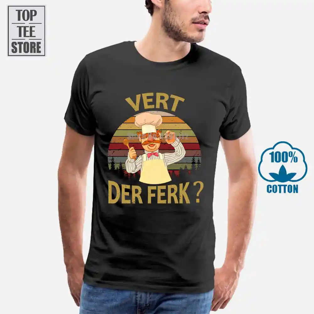 Шведский шеф-повар Vert Der Ferk рубашка закат черная футболка S 5Xl | Мужская одежда