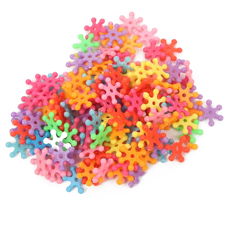 200 шт. акриловые бусины-снежинки для изготовления украшений | Украшения и