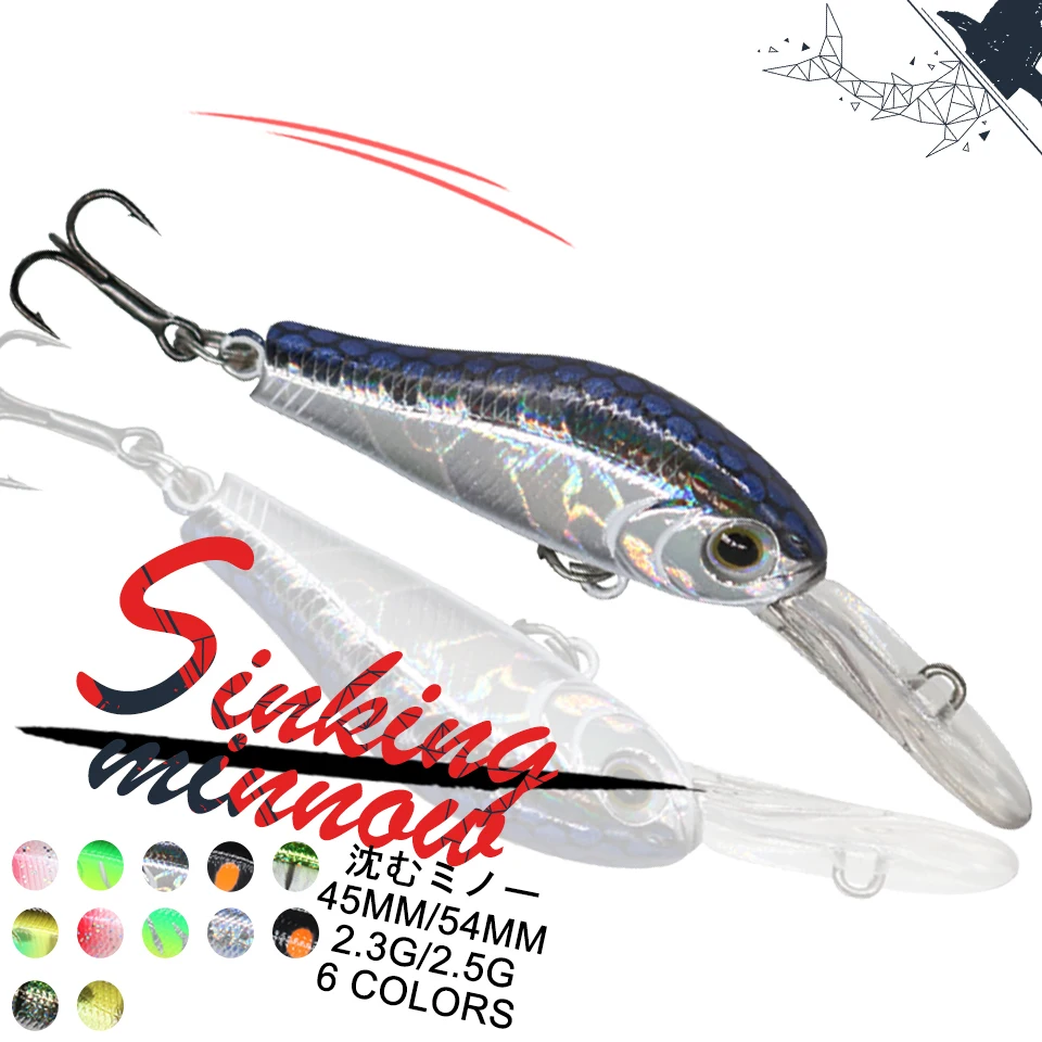 

Рыболовная искусственная приманка в виде гольяна, 1 шт., 2,3 г/2,5 г, искусственные приманки с объемными глазами, длинным языком и коротким языко...