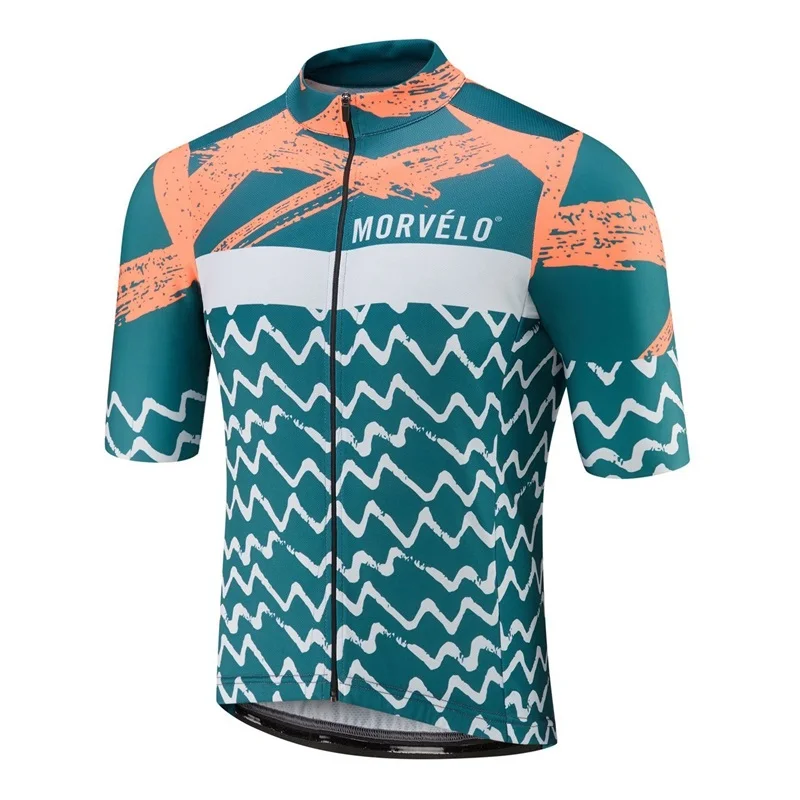 Велосипедная майка Morvelo Мужская велосипедная майка летняя Pro MTB рубашка с коротким рукавом командный Майо Ciclismo Топ синяя велосипедная майка - Цвет: 04