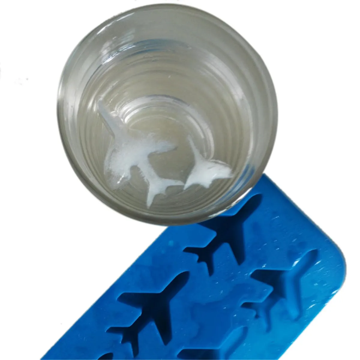 

Blue 3d Jet Plane Silicone Fondant Chocolate Mold Ice Cube Molds for Ice Ball Cream Maker Cake Decorating Tools