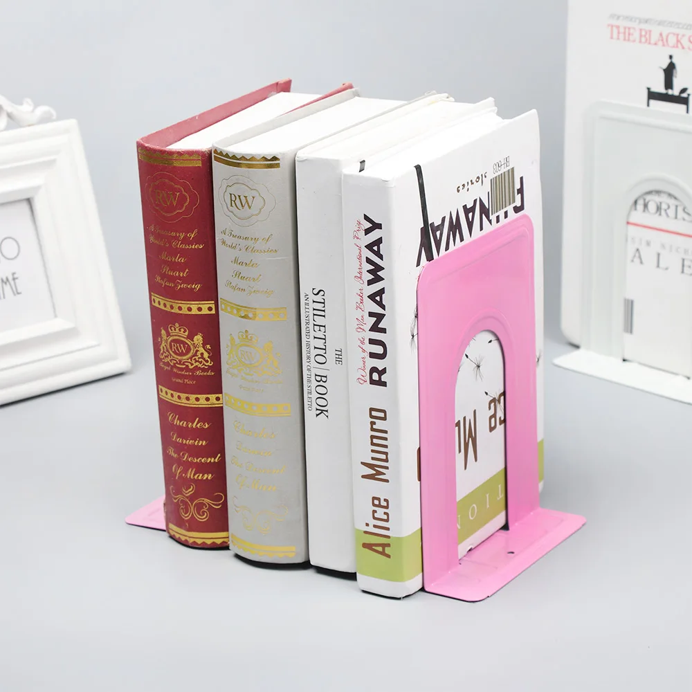 1 Пара Противоскользящие книжные концы простая жизнь портативная металлическая, для книги подставка-держатель в виде ракушки канцелярские принадлежности для школы офисная Книга Держатель