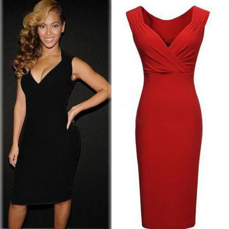 Горячая Распродажа 2019 красное сексуальное платье с глубоким V образным вырезом
