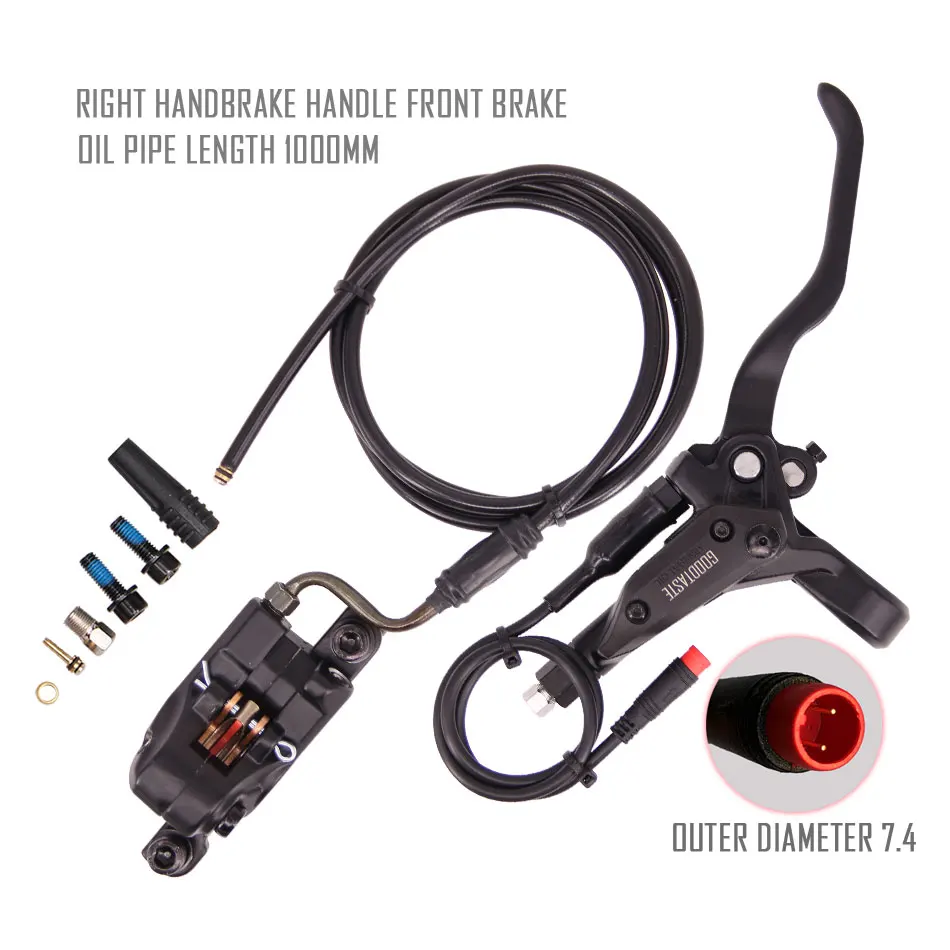 Electric bicycle oil pressure brake scooter split long pipe adjustable price electric car disc Right | Спорт и развлечения