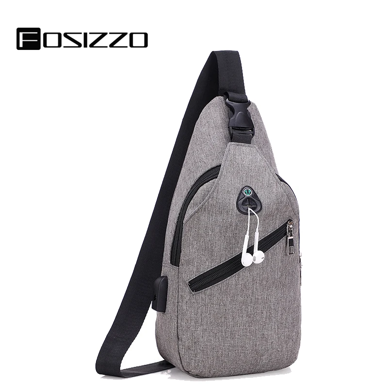 Сумка на плечо FOSIZZO FS4051 Мужская многофункциональная нагрудная Сумочка через в