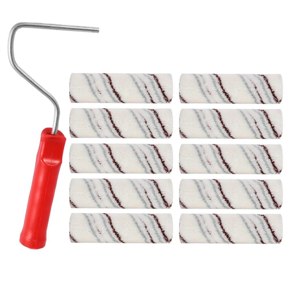 

1 Set 11pcs Paint Rollers Mini Roller Brush Hot Melt Little Finger Roller Brush Coating Decorators Brush Wall Painting Tools (10
