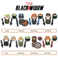 2021 new marvel hero avengers figures black widow taskmaster red guardian yelena building blocks figures children toys kid gift