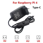 Адаптер питания Raspberry Pi 4 Model B 5 В3 А, USB Type-C зарядное устройство, блок питания, импульсная розетка для Raspberry Pi 3