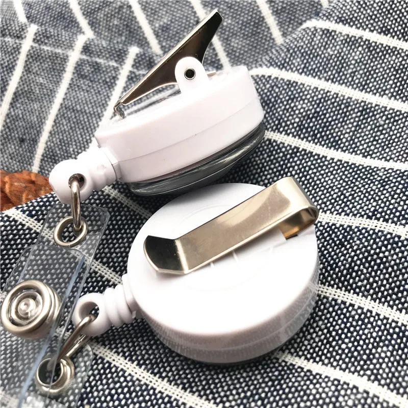 

Top Quality Retractable Nurse Doctor Badge Reel Clip Pretty girl pattern Exhibition Anti-lost ID Name Card Badge Holder Clips