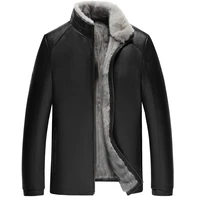 genuine leather jacket men real mink fur liner coat winter jacket men real goatskin warm jackets plus size lsy088262 y1652