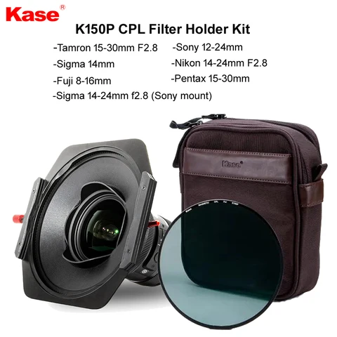 Kase K150P 150 мм квадратный магнитный держатель фильтра CPL для Tamron 15-30 мм/Sigma 14 мм/Nikon 14-24 мм/Sony 12-24 мм/Fuji 8-16 мм