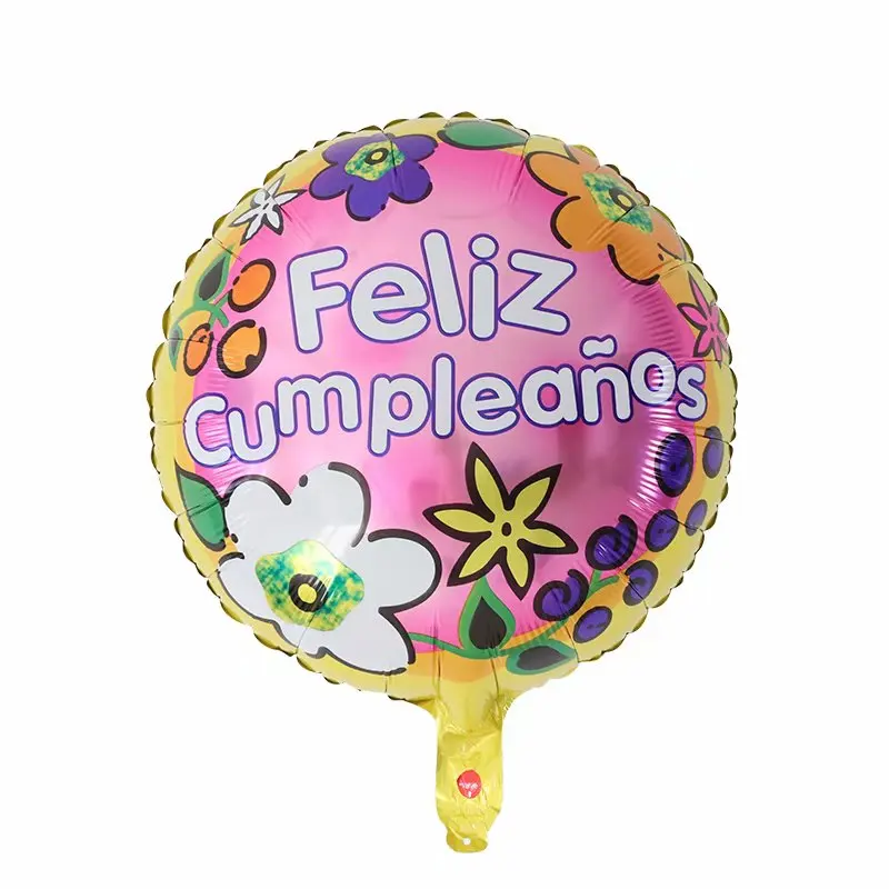 50 шт./лот 18 дюймов испанский с днем рождения фольгированные шары Feliz cumpleaños