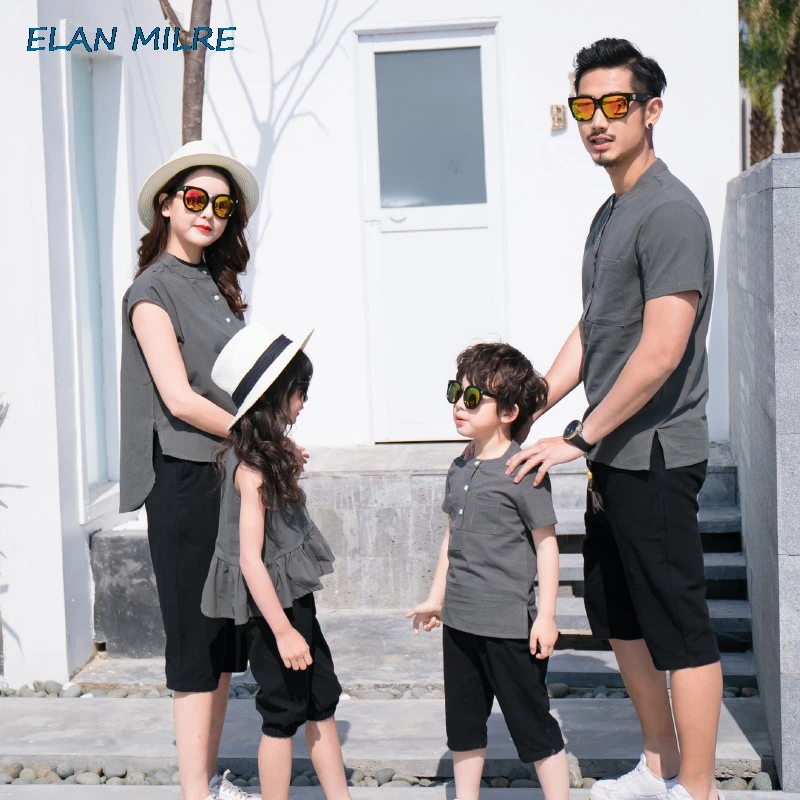 2019 Одинаковая одежда для пары Большие Штаны сестры шорты маленького брата