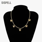 Женское Ожерелье с бабочкой SISPELL, золотистая цепочка без шеи, аксессуар для вечевечерние, 2021