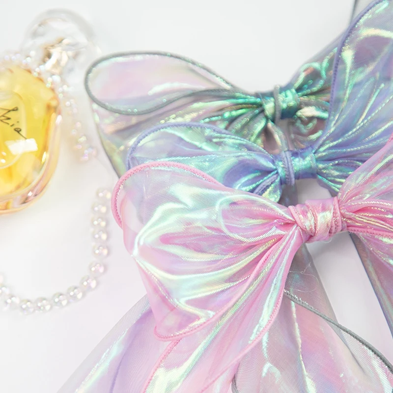 

10 Yard Colorful Aurora Agaric Roll Organza Ribbon For Sewing Crafts Christmas Ribbons For Hair Accessories Ribbons For Bow 2020