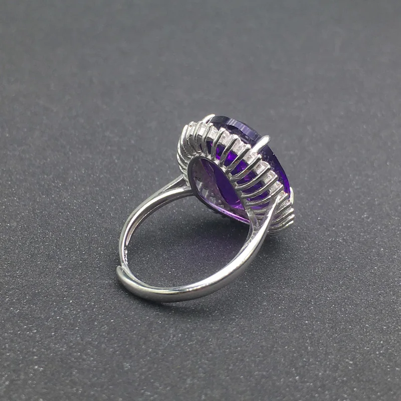 Женское кольцо с большим камнем CSJ элегантное ювелирное изделие из серебра 925