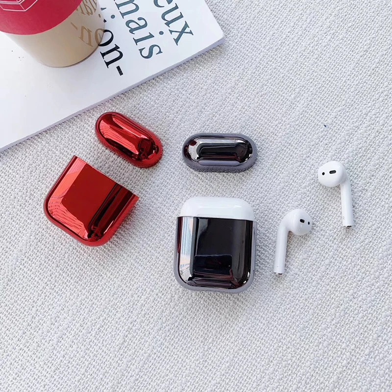 С гальваническим покрытием жесткий наушники чехол для Airpods противоударный сумка