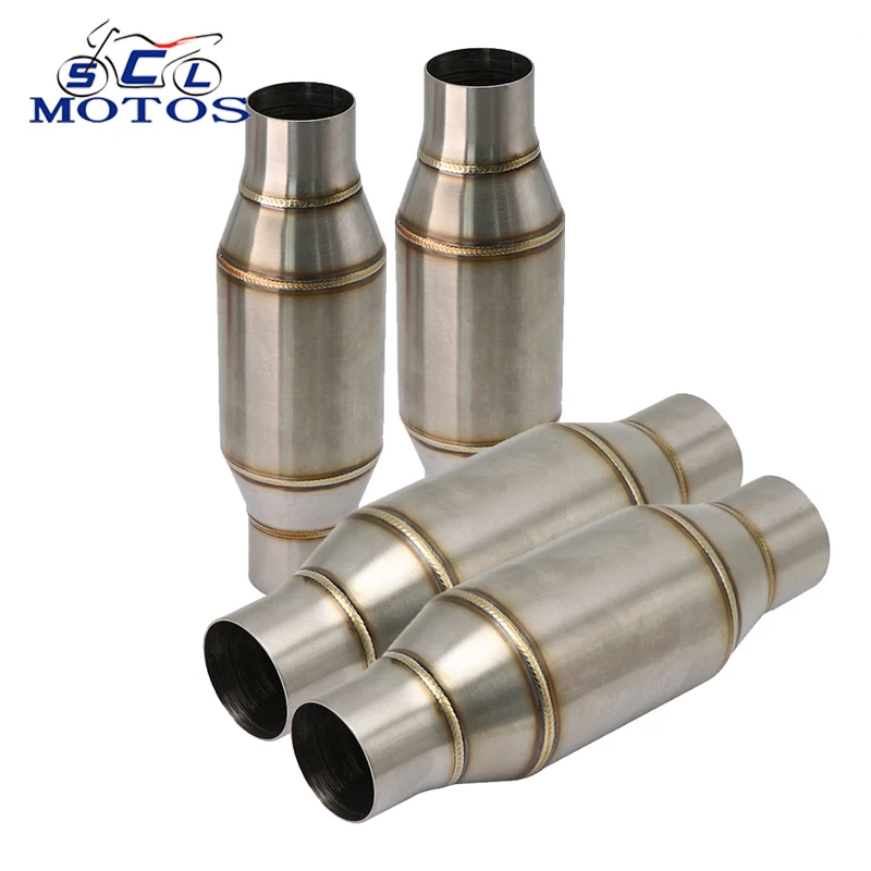 

Sclmotos- 51mm Motorcycle Exhaust Pipe Muffler Expansion Chamber Refit Exhaust Pipe Back Pressure Core Silencer DB Killer