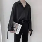 Рубашка мужская в стиле Oversized с длинными рукавами, костюм-рубашка свободного покроя с воротником и французскими манжетами, 2021 размера плюс, лето, M-2XL