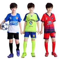 kids football jersey personalized boys soccer jersey set quick dry soccer uniform breathable football uniform for childrens