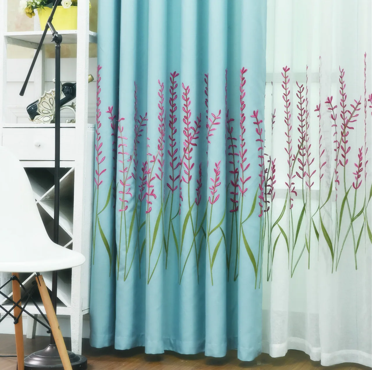 Хлопковые и льняные шторы с вышивкой в европейском стиле для гостиной корейские