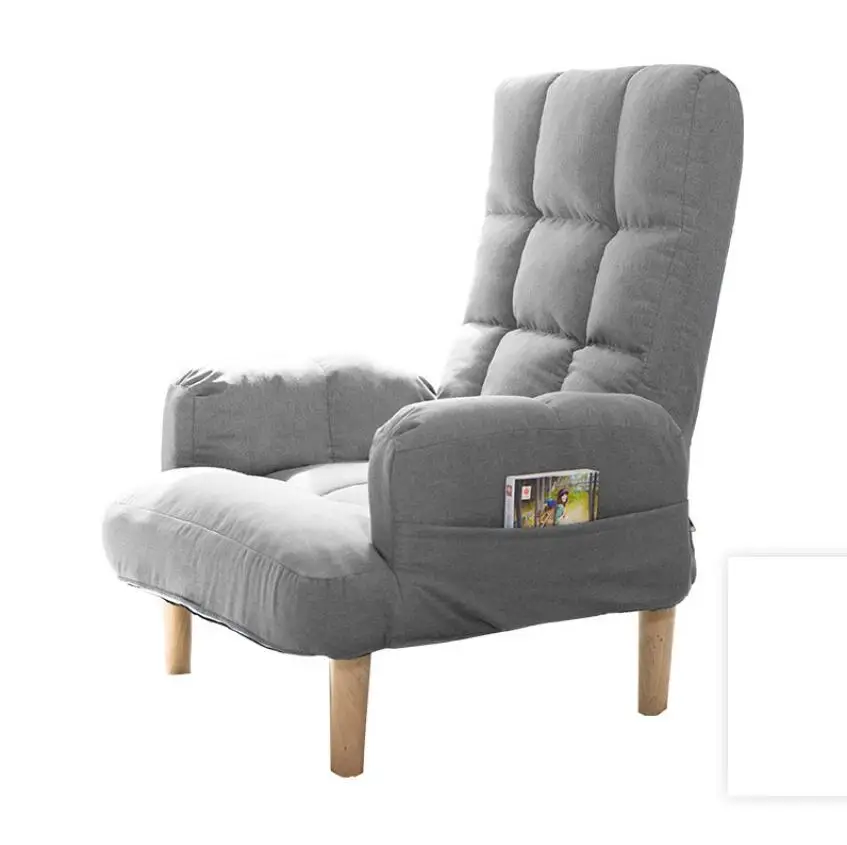 Gray Armchair Регулируемый диван кровать стул табуреты наборы с карманами для хранения мебель для спальни для сна расслабляющий чтения - Цвет: Gray Armchair