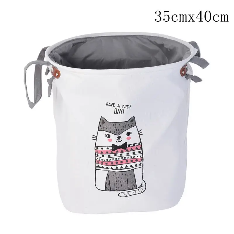 35cmx40cm HIFUAR Милая корзина для белья в виде животного, складная корзина для хранения игрушек для пикника, грязная корзина для одежды, коробка для мытья одежды из хлопка, детский Органайзер - Цвет: 35cmx40cm