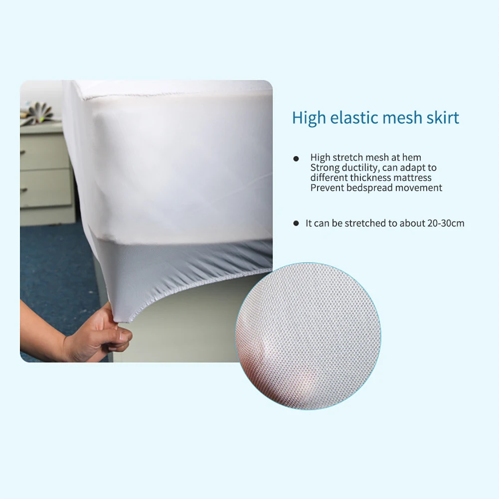 

Deep Pocket Fitted Sheet, Extra Soft Breathable Mattress Cover with Waterproof Coating for Bedroom