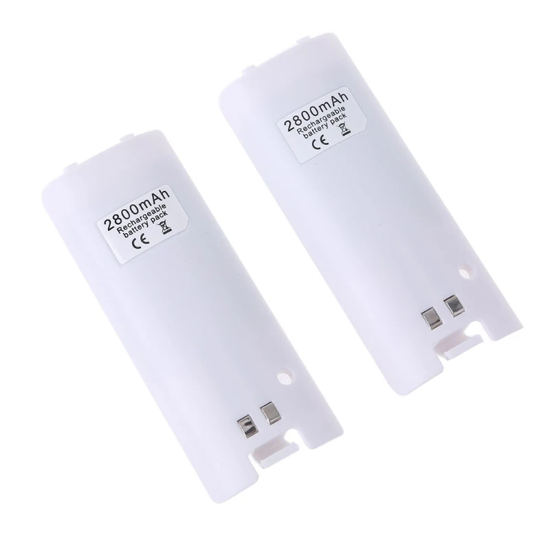

2021 New 2Pcs/Set High Capacity 2800mAh Rechargeable Battery Reliable Game Console Parts Portable Battery Pack