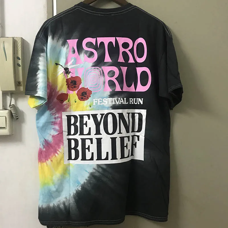 Новая футболка с изображением Трэвиса Скотта ASTROWORLD Вэнь 1:1, Высококачественная футболка с медведем, футболки в стиле хип-хоп, летняя футболка