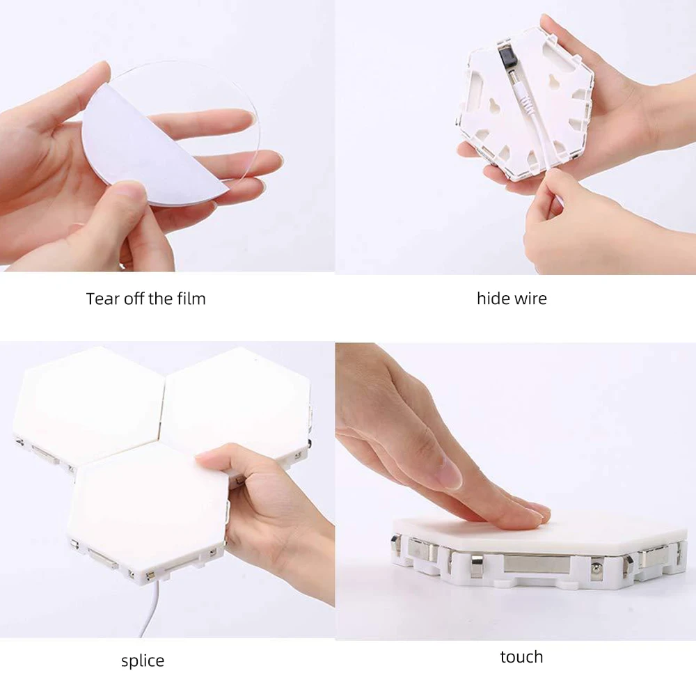 

Magnetic Honeycomb Touch Lamp LED Night Light Touch Sensitive Lighting LED Night Lights Indoor Home Bedroom Office Decor Lamp