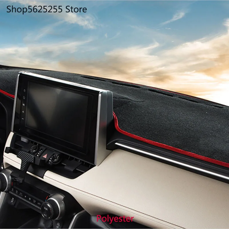 

Car Dashboard Cover Mat Dashmat Sun Shade Pad Instrument Panel Carpets Anti-UV For Toyota RAV4 RAV-4 2019 2020 2021 Accessories