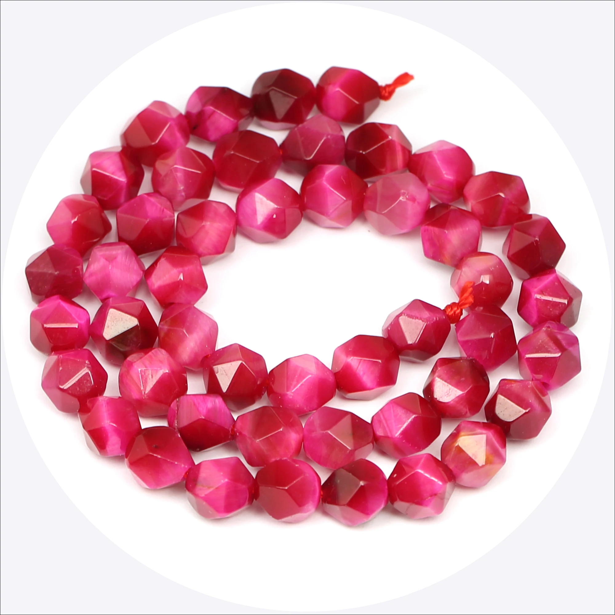

8mm Hot Pink Tiger Eye Beads Wholesale ,Free Shipping 3 Strands Faceted Pink Tiger Eye Beads For Jewelry Bracelets Making,GF19