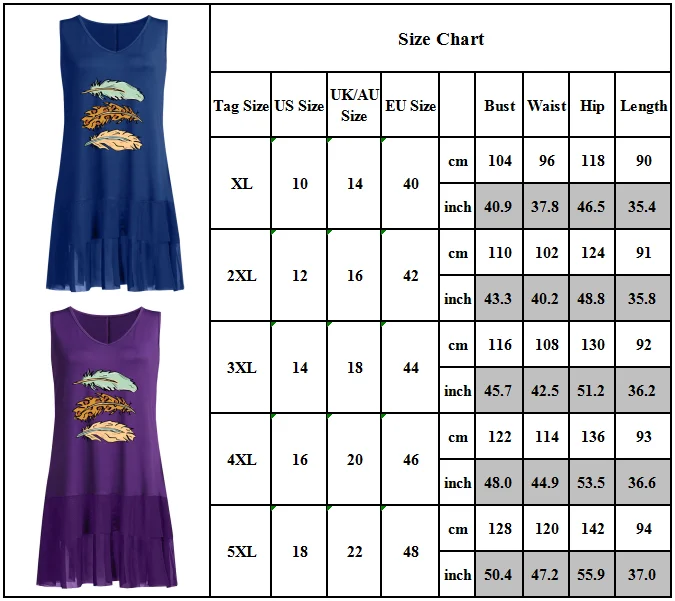 

VICABO Womens Dress 2021 Feather-Print Sleeveless Mini Dress Tank Dresses Beach V Neck Vest Female Vestidos