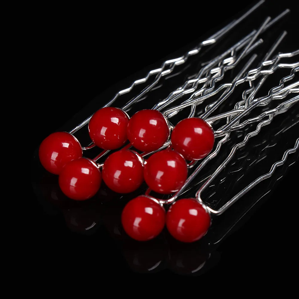 Женская u образная заколка для волос 20 шт./упак. жемчужная свадебная тиара