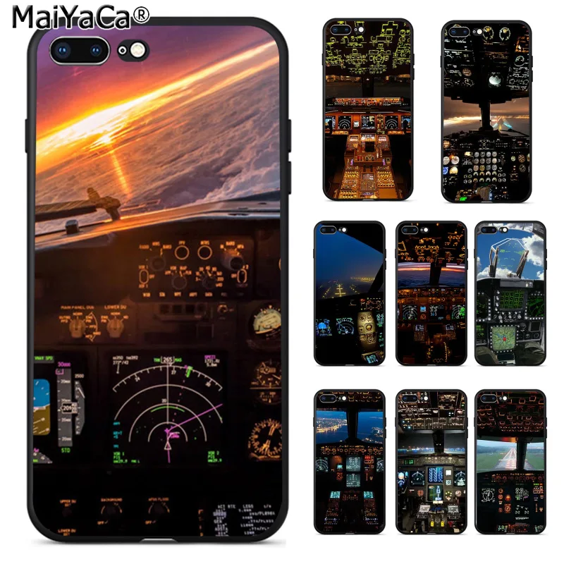 

Cool aircraft airplane cockpit Phone Cover for Apple iphone 11 pro 8 7 66S Plus X 5S SE XS XR XS MAX Cover