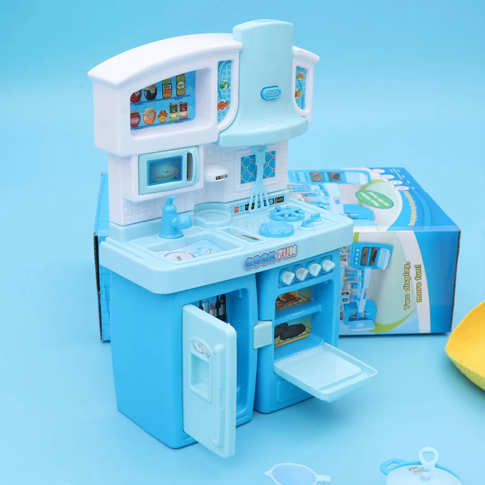 

1 Set Simulation Kitchen Set Children's Cooking Toys Kitchen Playsets Accessories with and Light for Kids Child