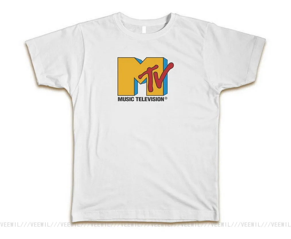 

Мужская модная футболка MTV под заказ, женская футболка, новинка, белая футболка для фитнеса