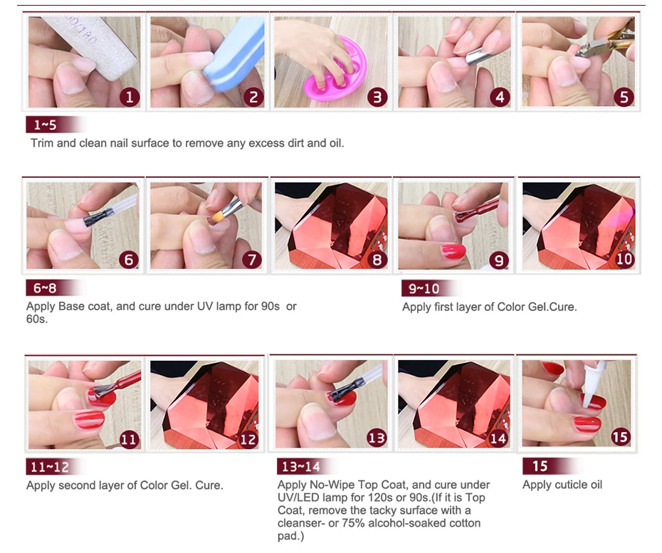 HNM Newest Metallic UV Gel Nail Polish DIY Narl Art Soak Off Hybrid Varnish LED Lamp Semi Permanent Paint Lucky Lacquer Enamel