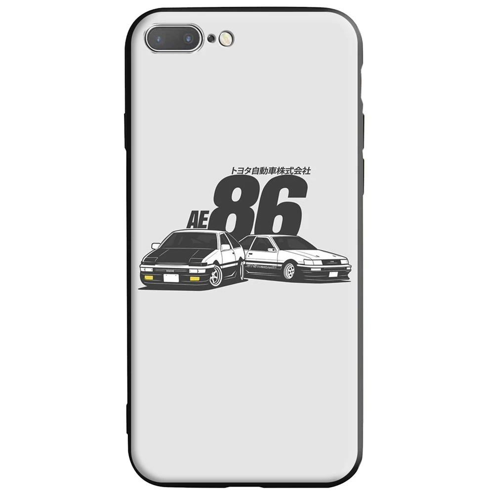 Силиконовый чехол Initial D AE86 для Apple iPhone 12 Mini 11 Pro XS X XR Max 8 7 6 S Plus SE 5S|Бамперы| |
