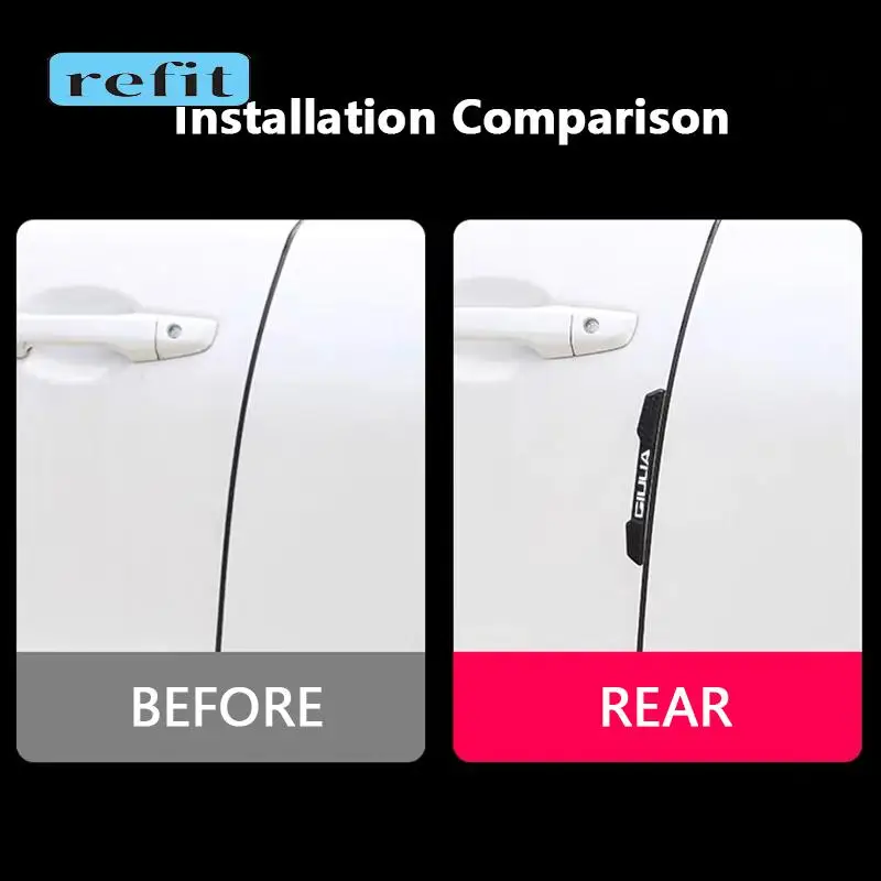 

Лента против столкновений на дверь автомобиля, наклейка против царапин на дверь автомобиля для Alfa Romeo giulia stelvio, модифицированные аксессуары ...