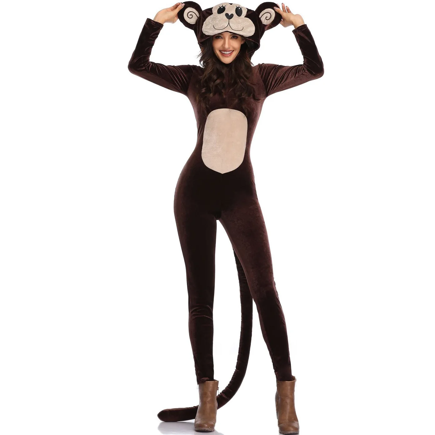 

M-XL Halloween One-Piece Cute Female Monkey Costume Role-Playing Animal Costume Costume Costume halloween costumes for women